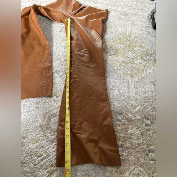 Vakko VS2 Vintage Beige Leather Pants Y2K - Picture 14 of 16